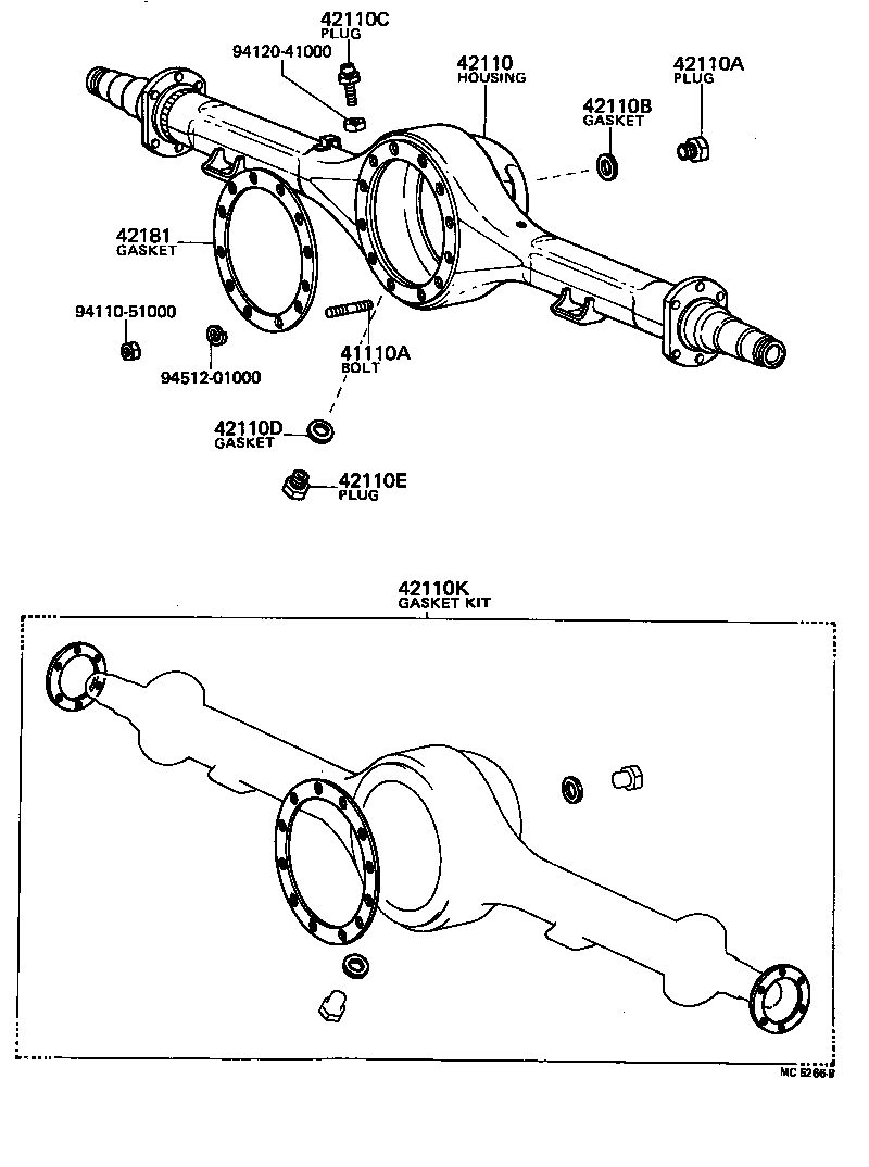 41201-39236 FINAL GEAR KIT, DIFFERENTIAL, REAR product image
