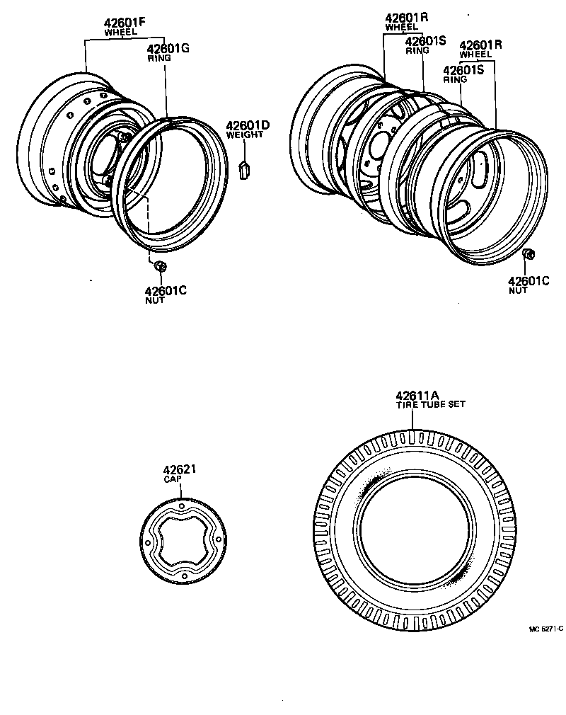 42621-36100 CAP, WHEEL product image