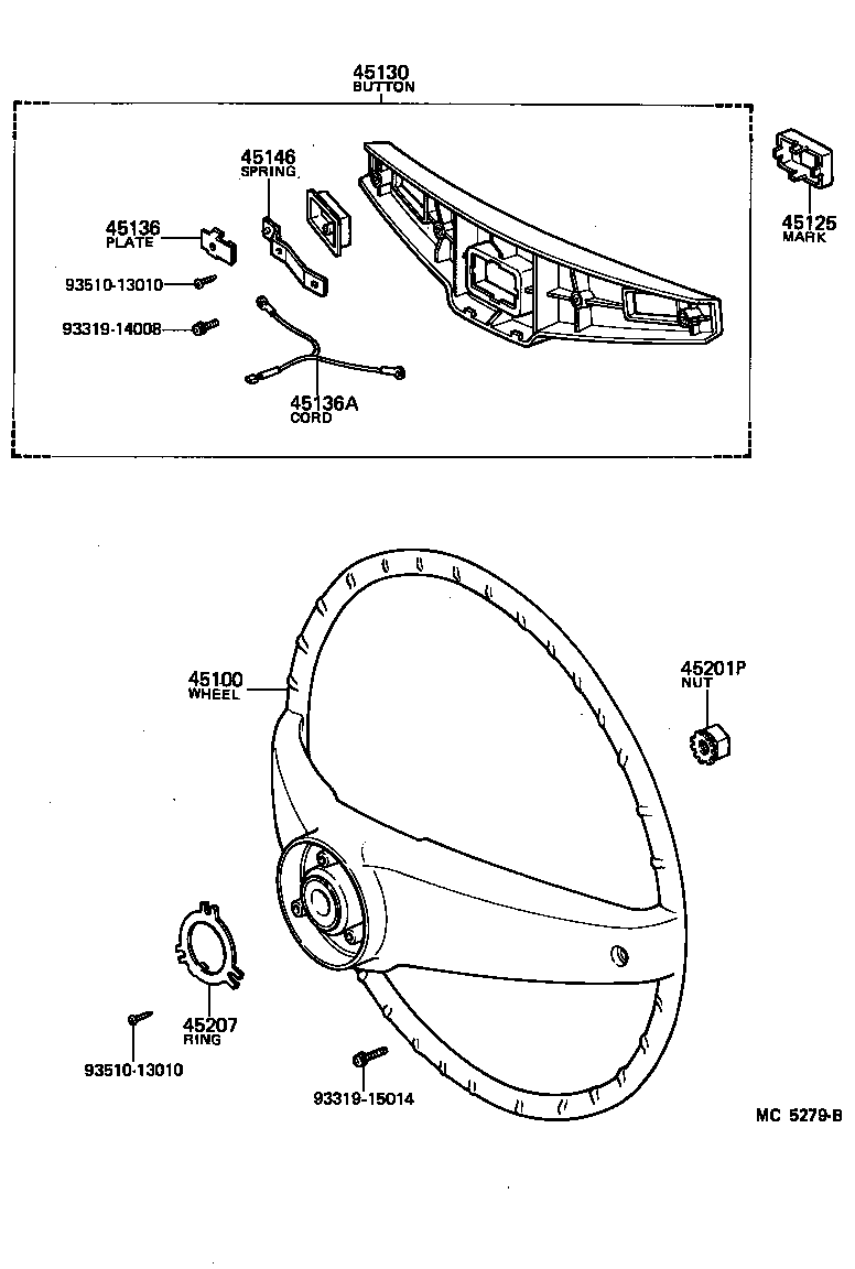 45131-36050 BUTTON, HORN, NO.2 product image
