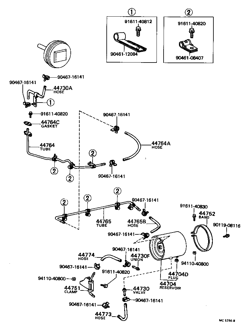 44704-36090 RESERVOIR SUB-ASSY, VACUUM product image