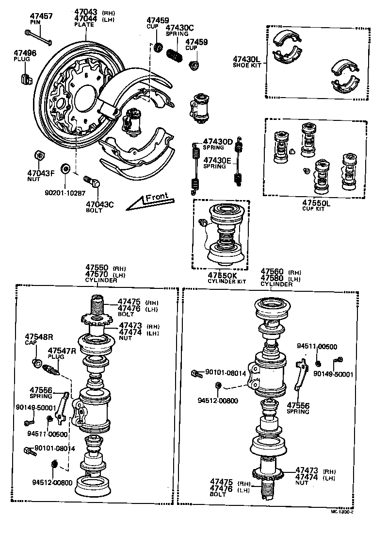 47044-36030 PLATE SUB-ASSY, BRAKE BACKING, REAR LH product image