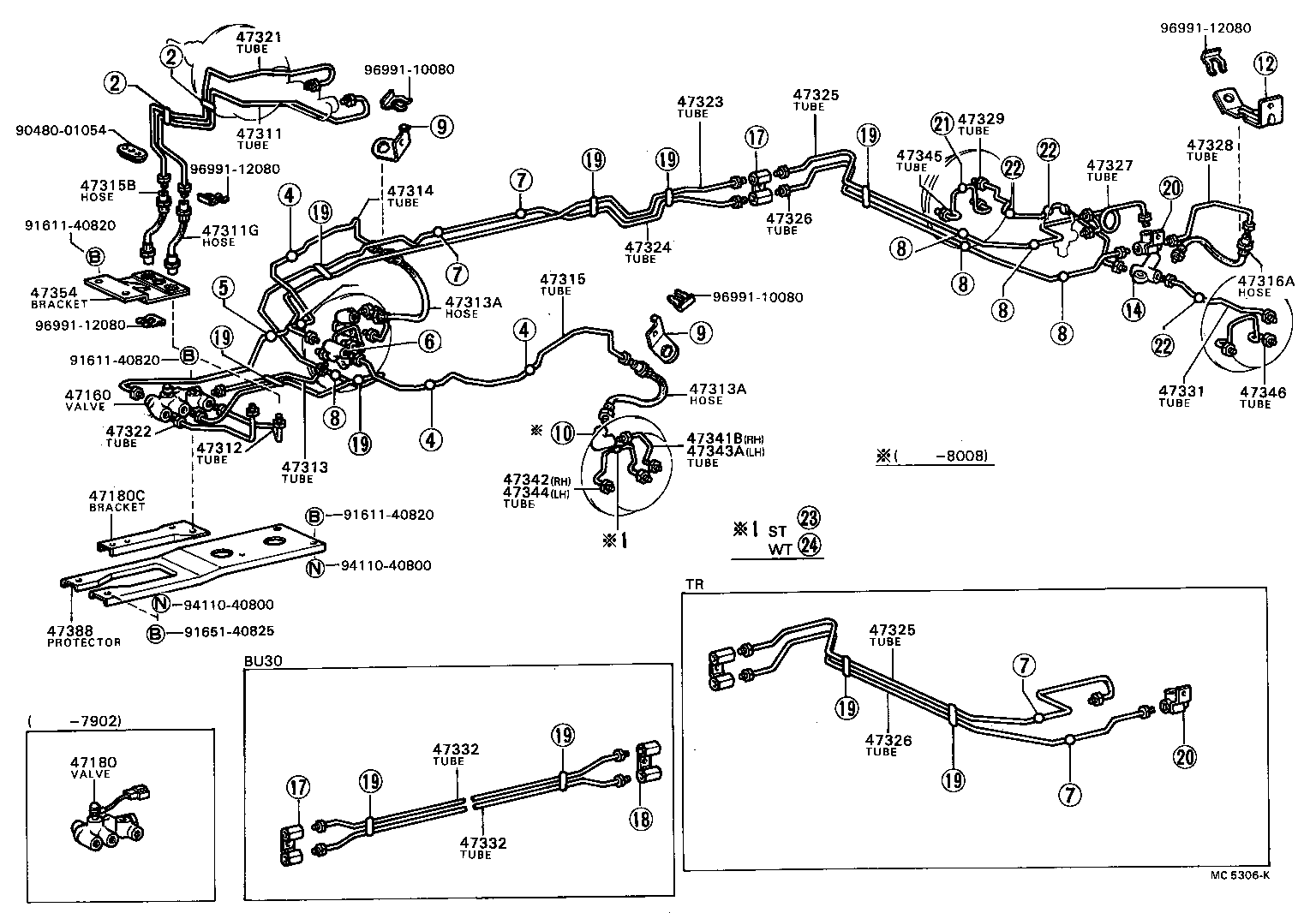 47315-36160 TUBE, FRONT BRAKE, NO.5 product image
