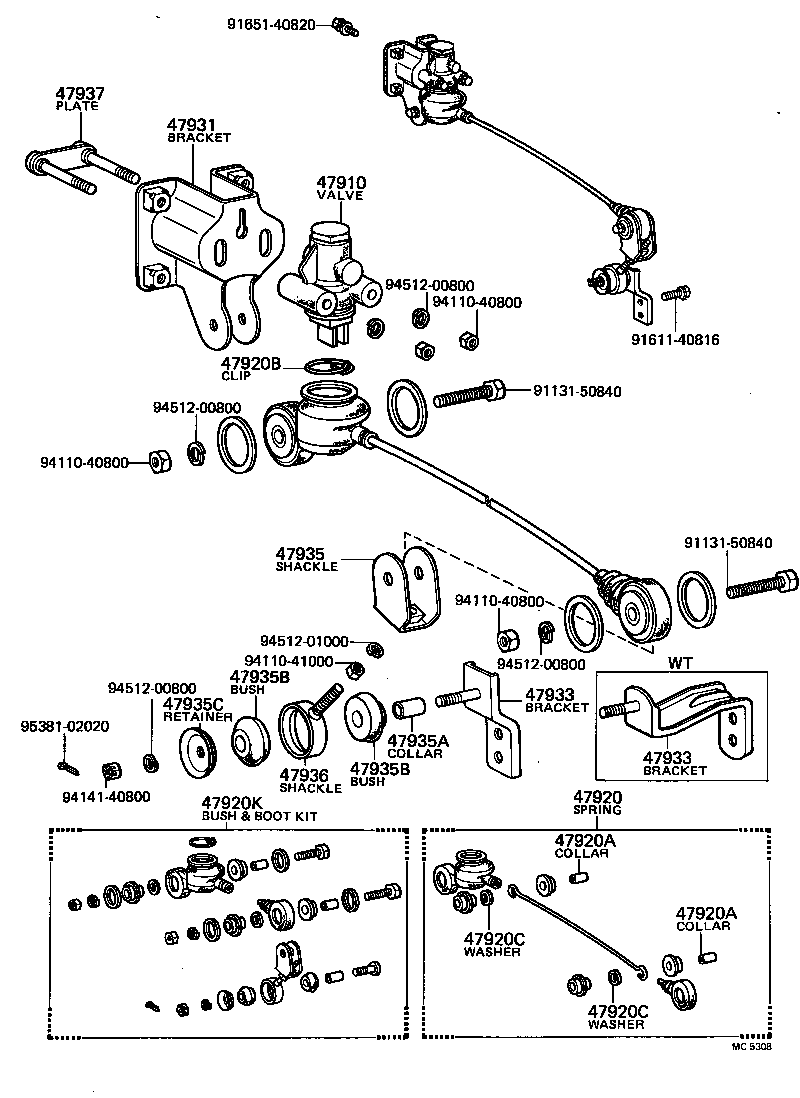 47315-36130 TUBE, FRONT BRAKE, NO.5 product image
