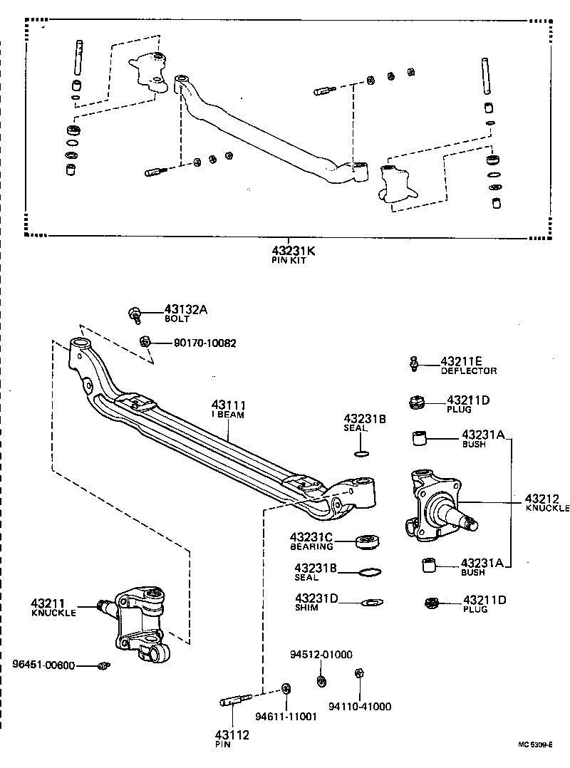 43112-36020 PIN, KING PIN LOCK product image