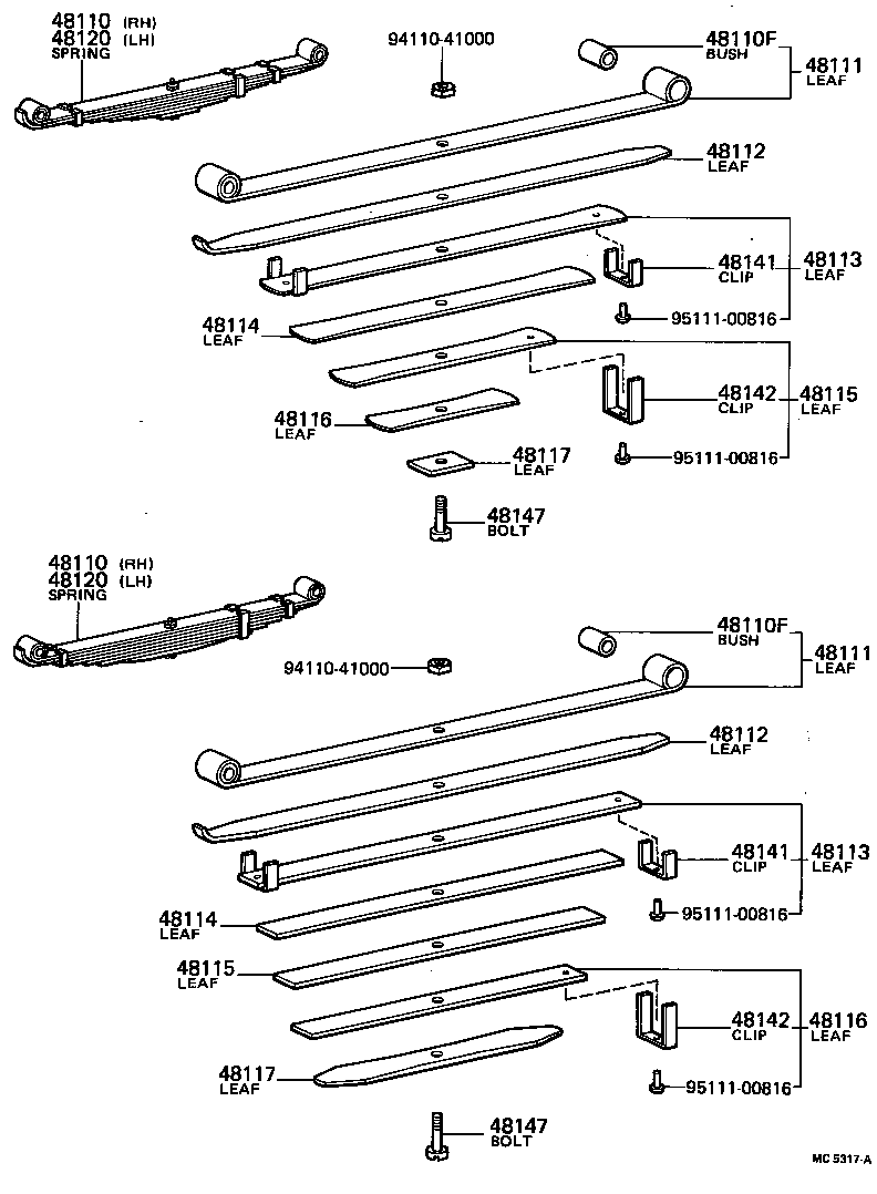 48102-36490 LEAF, FRONT SPRING, NO.4 product image