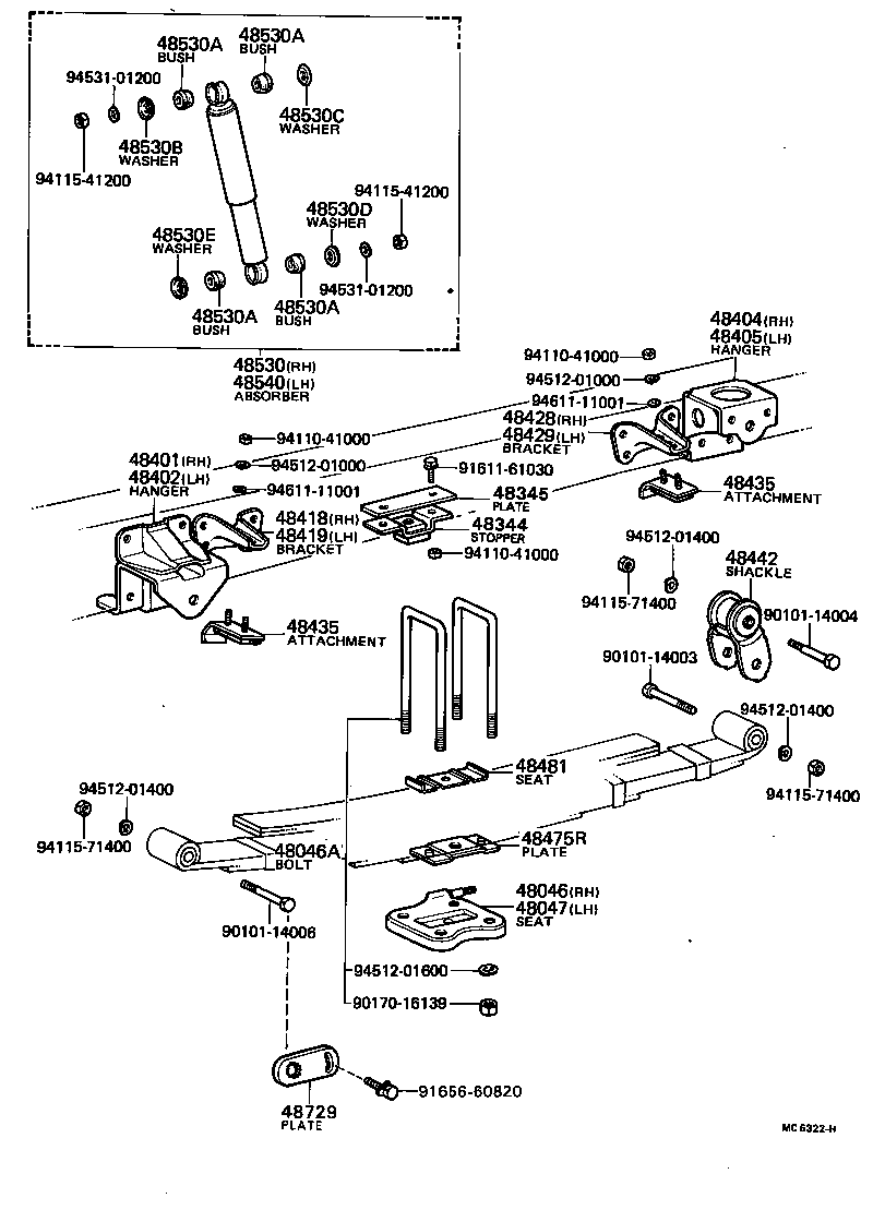 48210-36310 SPRING ASSY, REAR RH product image