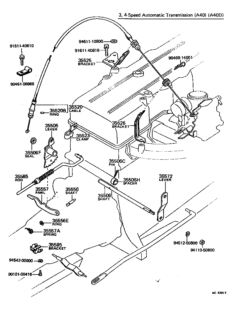 35520-20044 CABLE ASSY, THROTTLE product image
