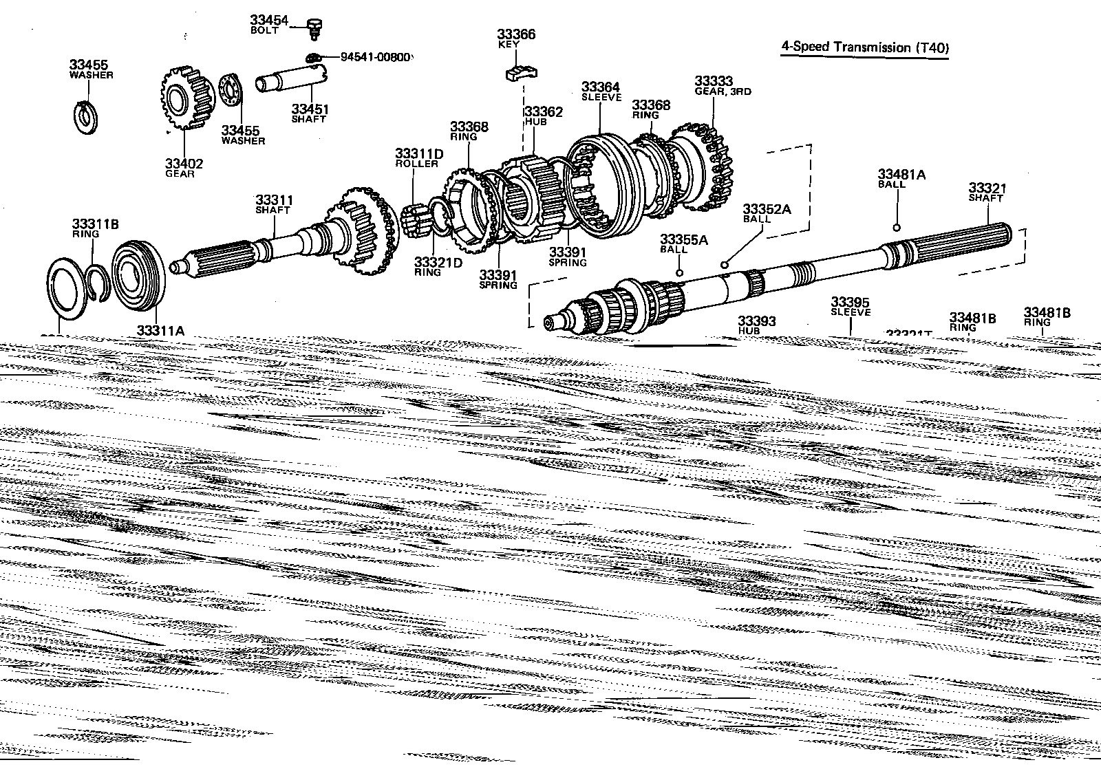 Toyota 90363-25017 BEARING (FOR OUTPUT SHAFT REAR)