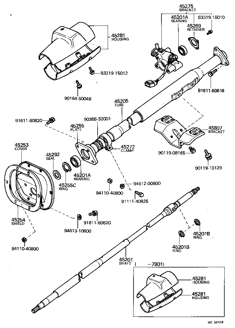 55661-90352 BRACKET SUB-ASSY, STEERING COLUMN UPPER SUPPORT product image