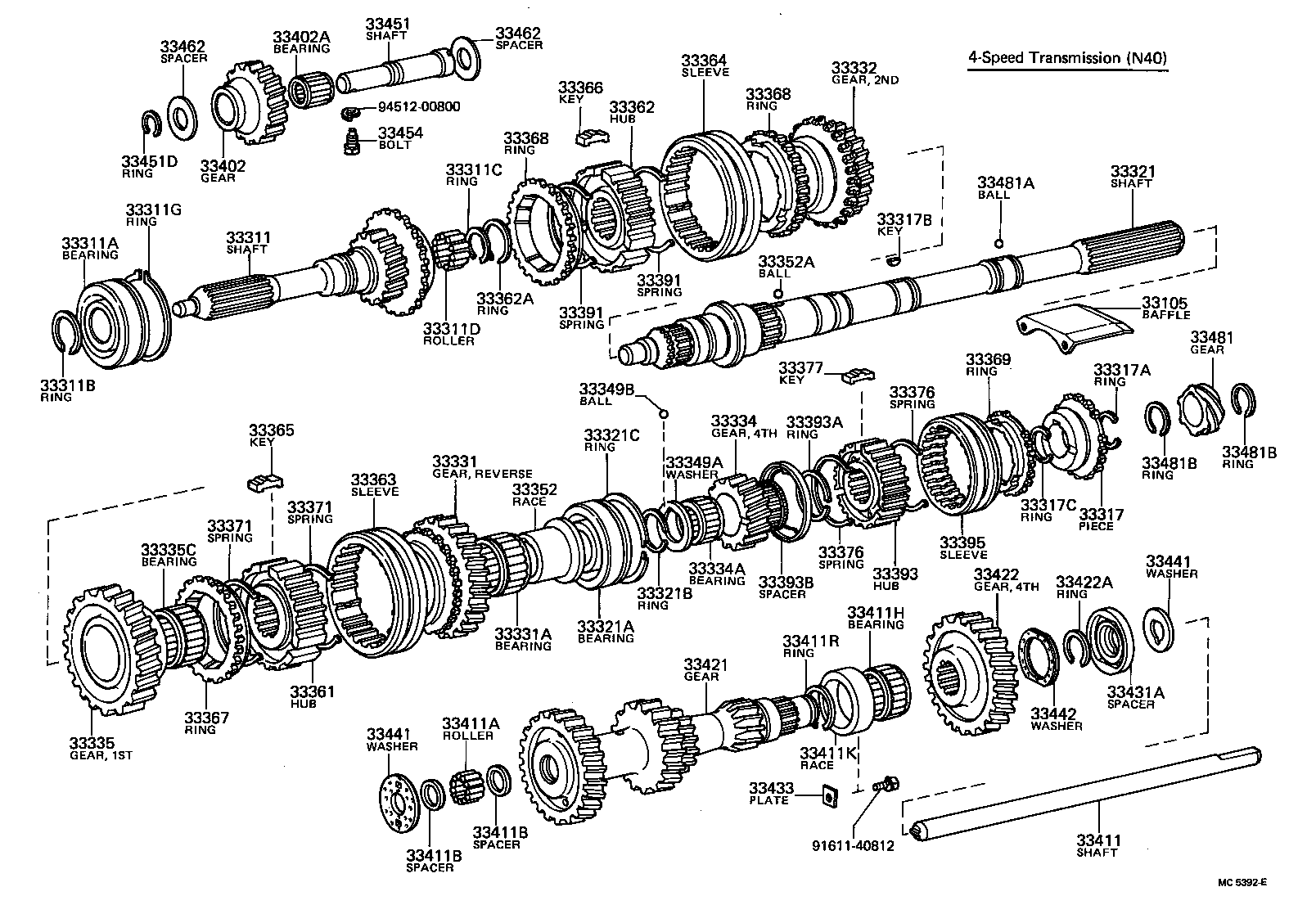 33334-30012 GEAR, 4TH product image
