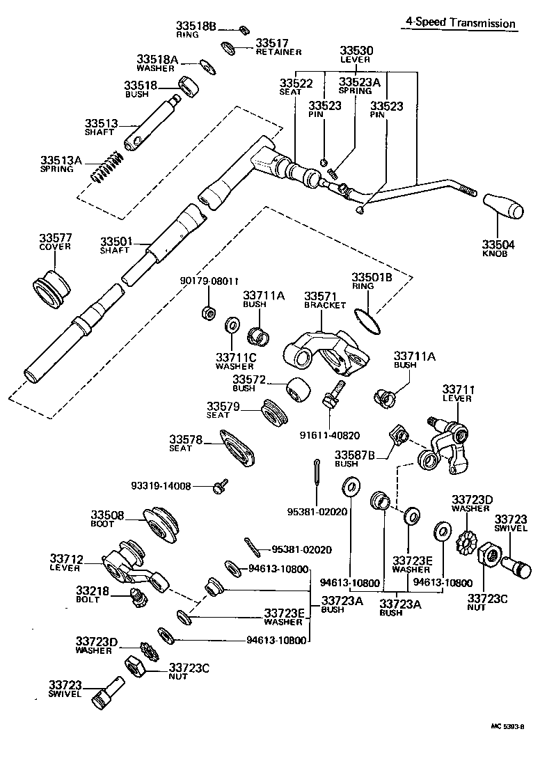 33522-30030 SEAT, SHIFT LEVER PLATE (FOR COLUMN SHIFT) product image