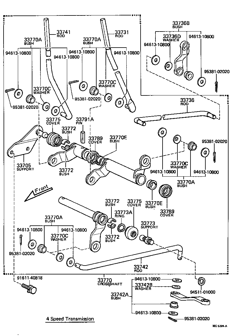 33522-30030 SEAT, SHIFT LEVER PLATE (FOR COLUMN SHIFT) product image