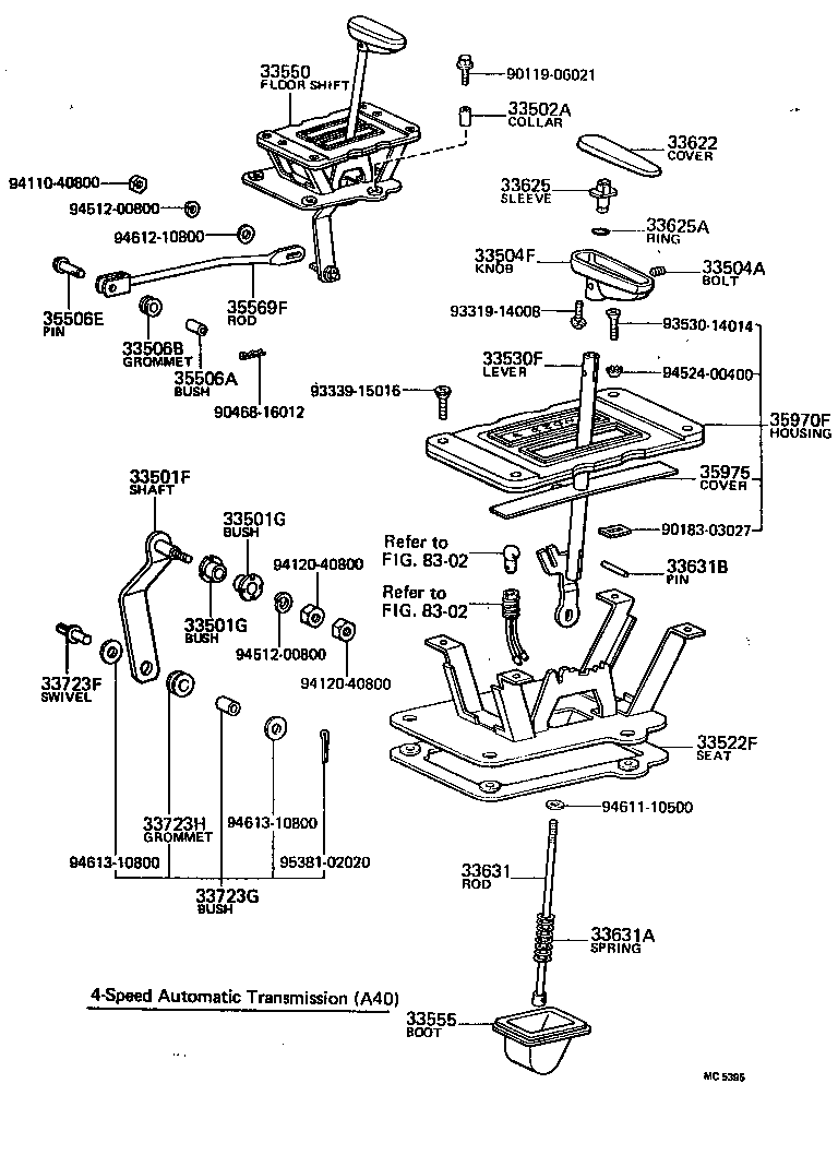 33541-35060 LEVER ASSY, SHIFT (FOR FLOOR SHIFT) product image