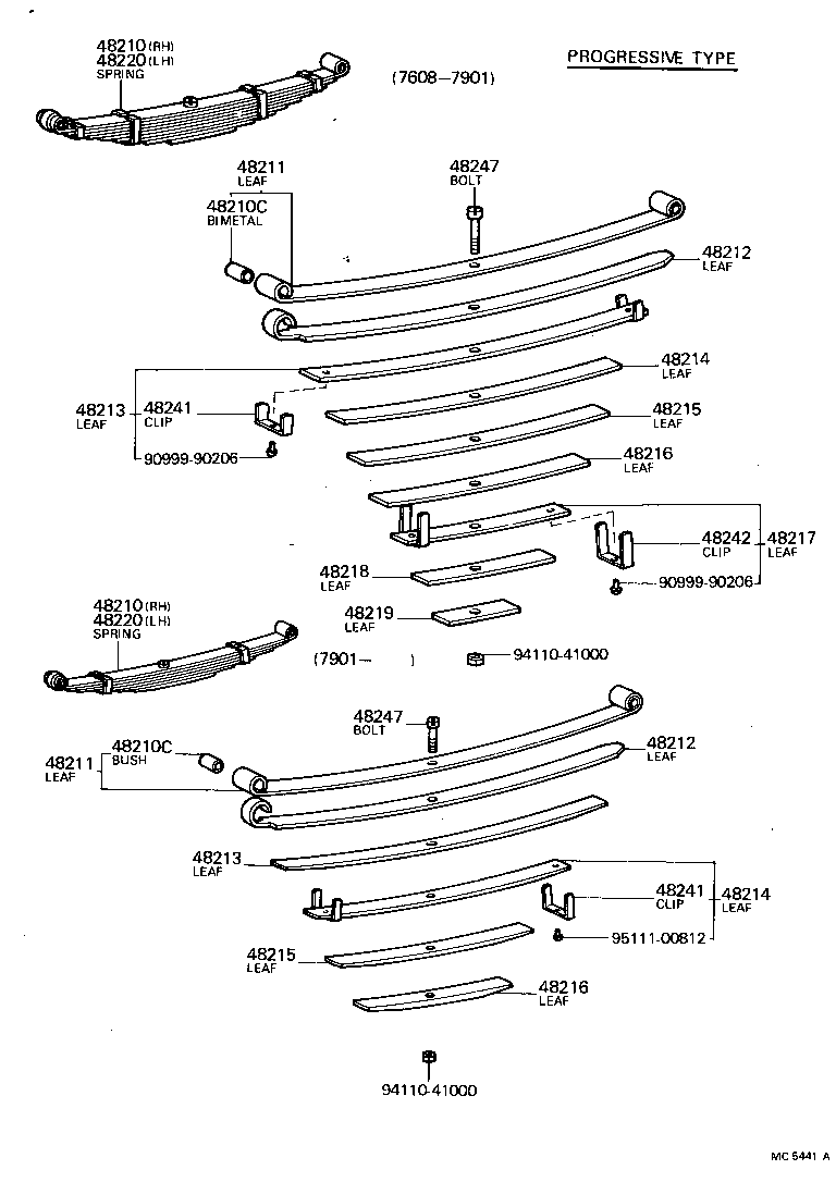 48405-60010 BRACKET SUB-ASSY, REAR SPRING, REAR RH product image