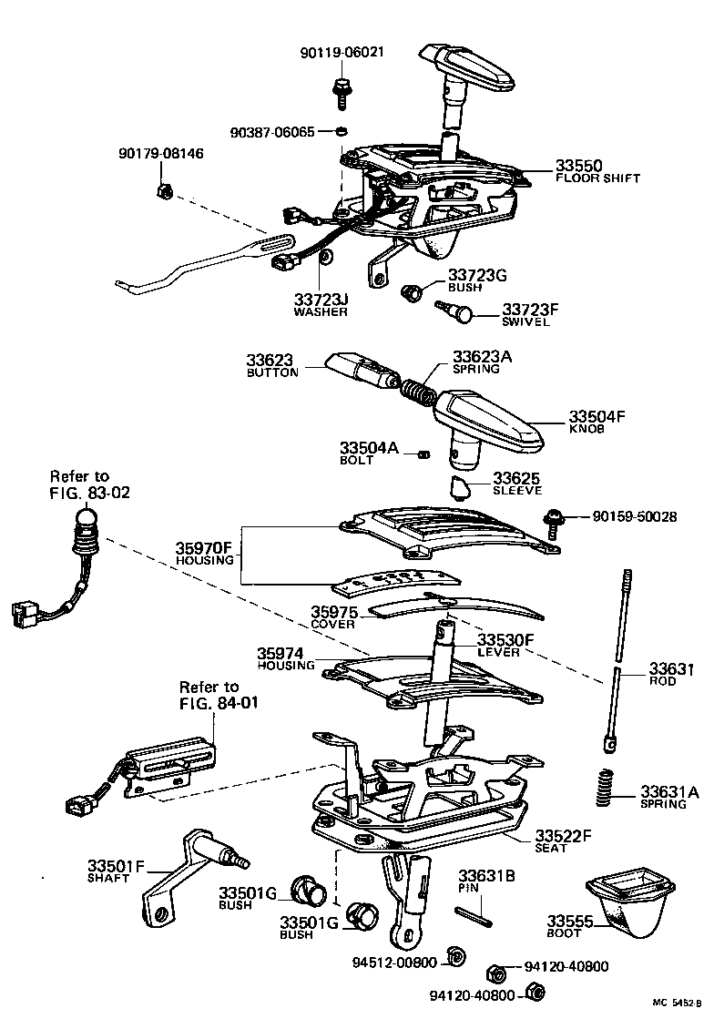 33503-10030 LEVER ASSY, SHIFT (FOR FLOOR SHIFT) product image