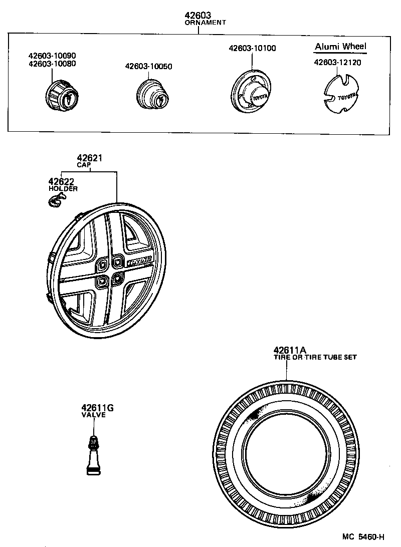 42602-10071 CAP, WHEEL product image