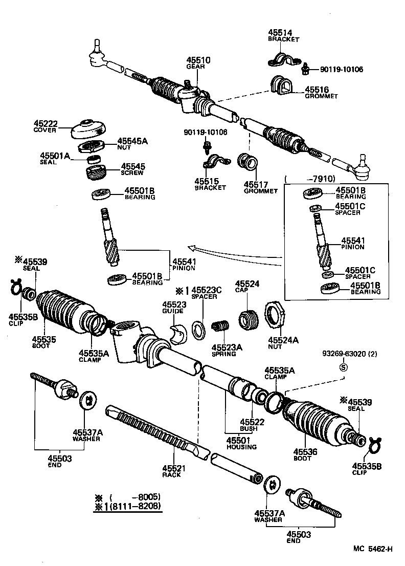 45275-10030 BRACKET, STEERING COLUMN, UPPER product image