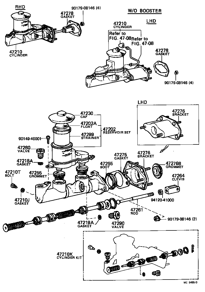 47265-20050 BOOT, MASTER CYLINDER product image