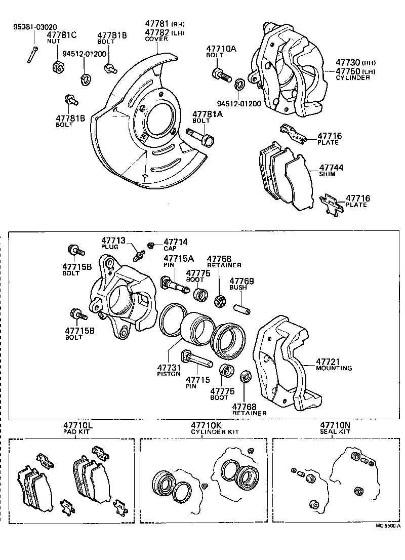 04465-30021 PAD KIT, DISC BRAKE, FRONT product image
