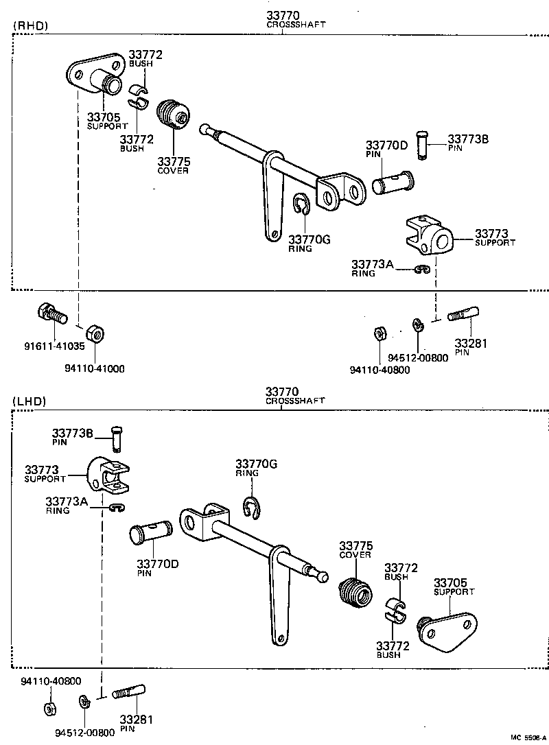 33527-25040 LEVER, CONTROL SHAFT (FOR COLUMN SHIFT) product image