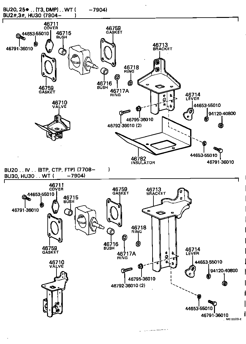 46713-36020 BRACKET, EXHAUST VALVE product image
