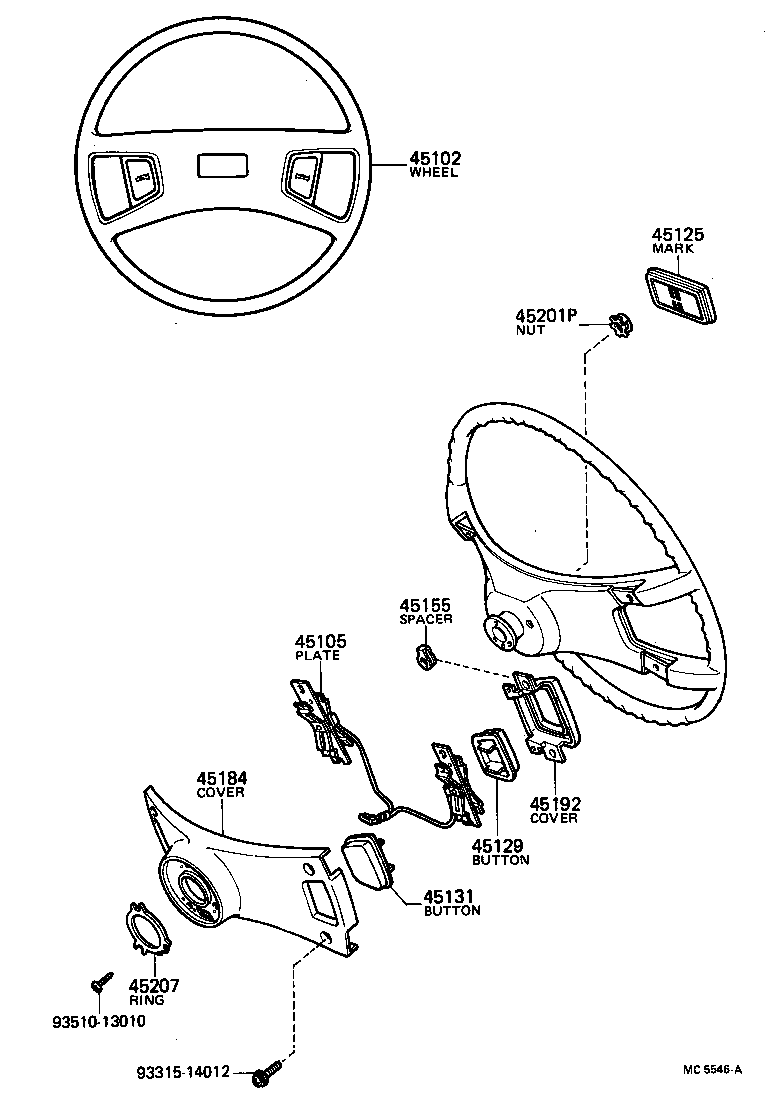 45136-22040 PLATE, HORN BUTTON CONTACT product image