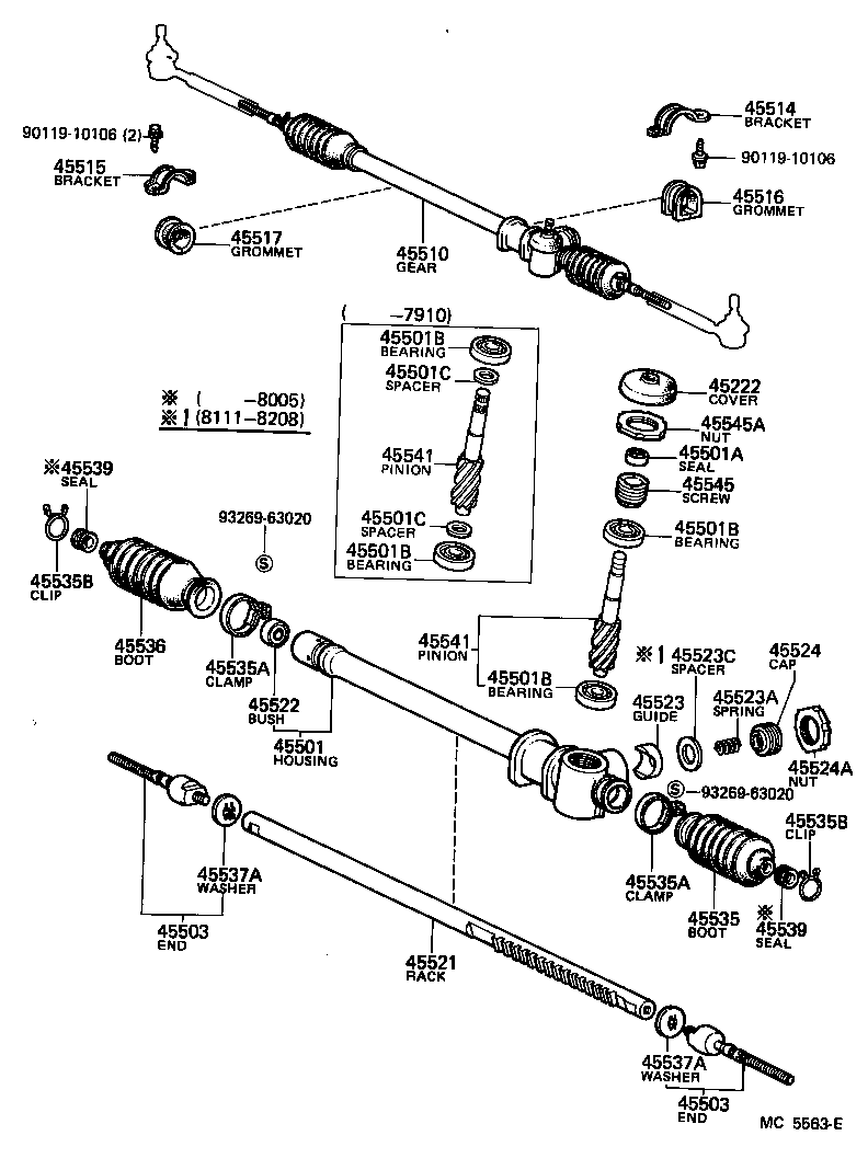 45275-10030 BRACKET, STEERING COLUMN, UPPER product image