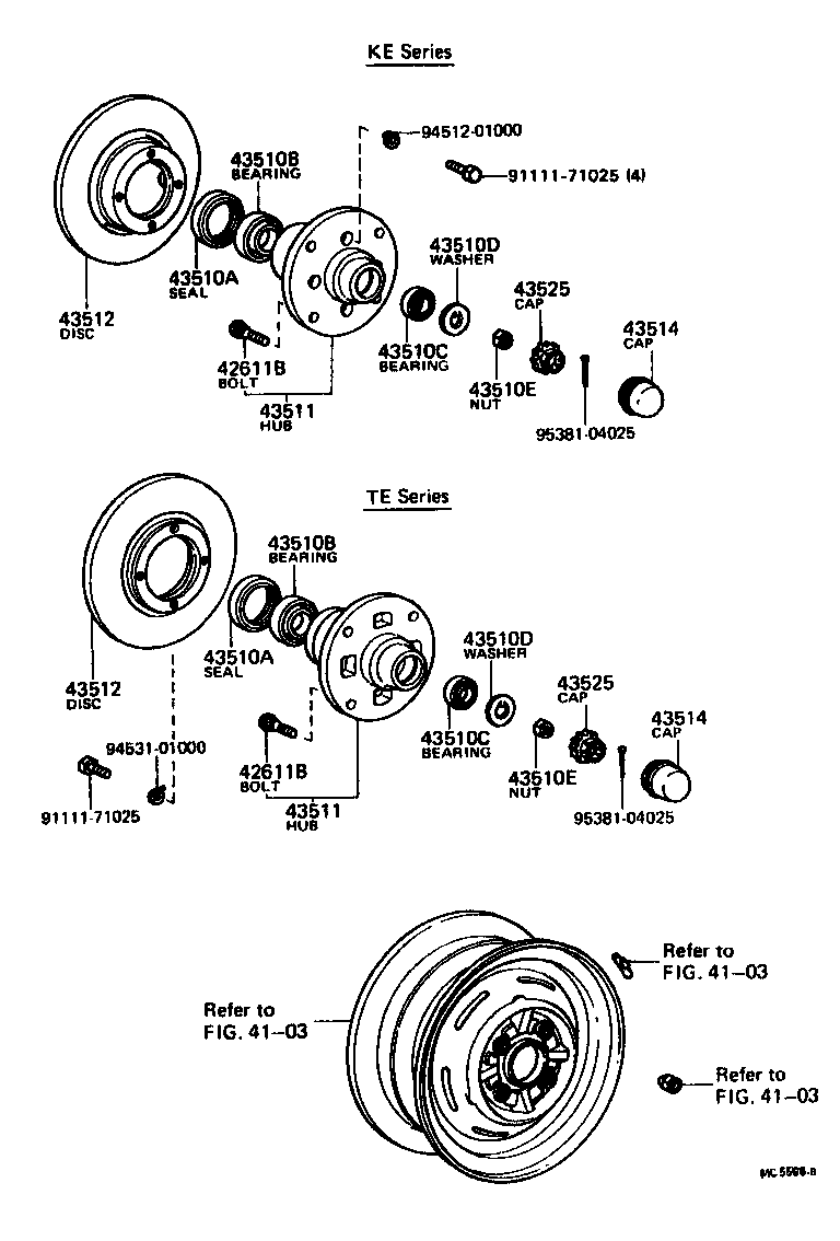 Toyota 90942-02032 BOLT, HUB (FOR FRONT AXLE)
