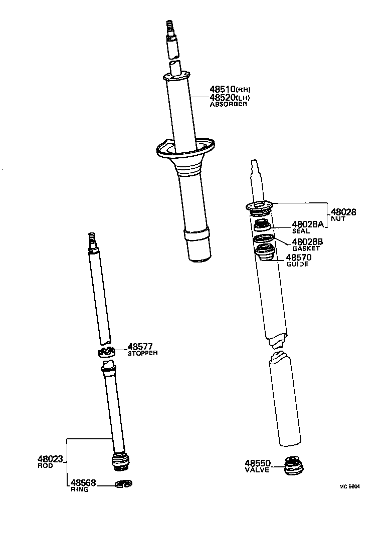 48131-16090 SPRING, FRONT COIL, RH product image