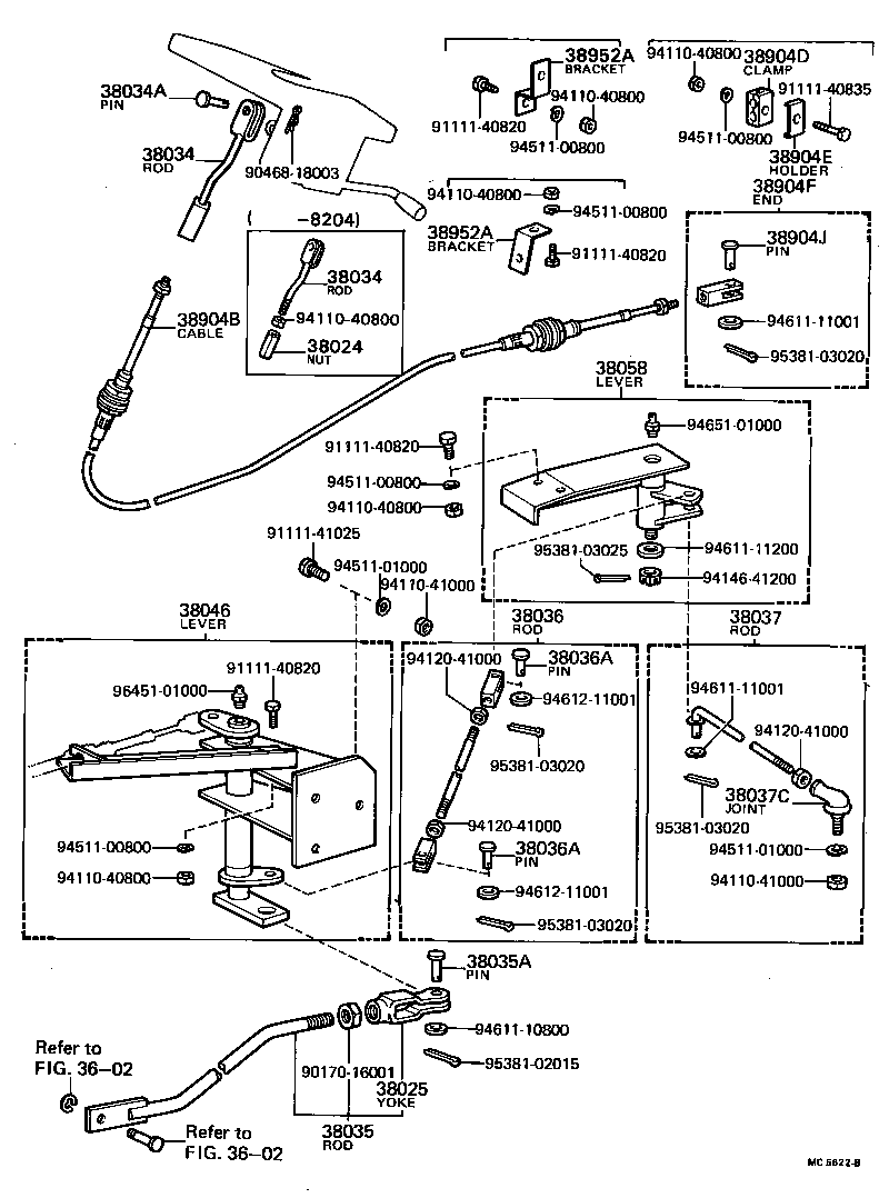38901-93006 CABLE ASSY, PUSH PULL product image