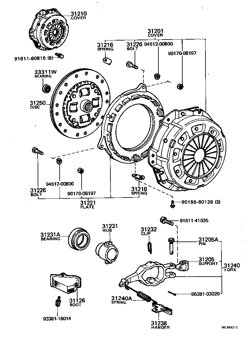 31201-29067 COVER SUB-ASSY, CLUTCH product image