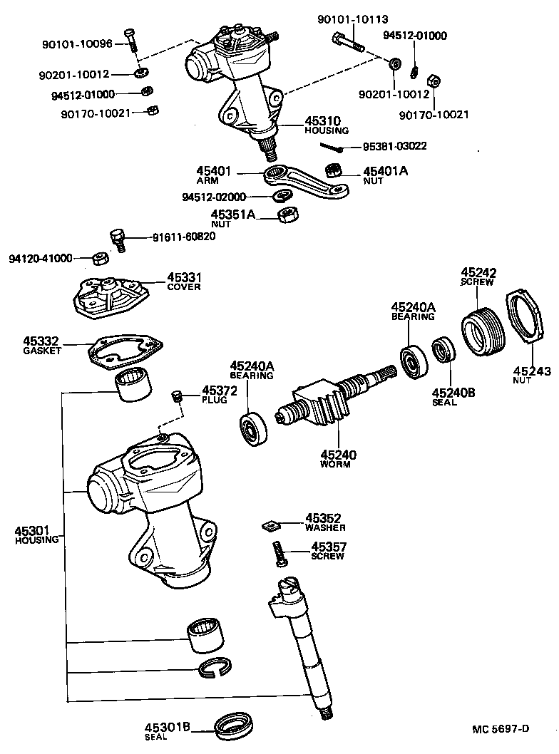 45307-35061 BRACKET, STEERING COLUMN, UPPER product image