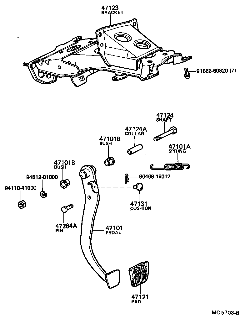 90506-16024 SPRING(FOR BRAKE PEDAL RETURN) product image