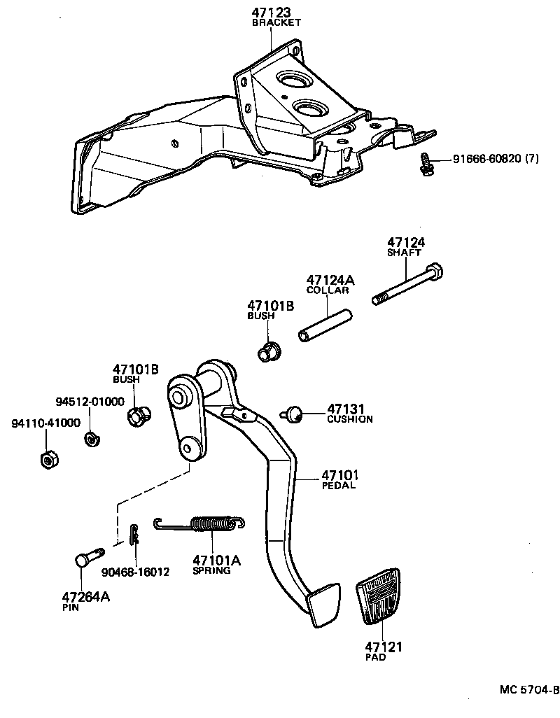 90506-16024 SPRING(FOR BRAKE PEDAL RETURN) product image
