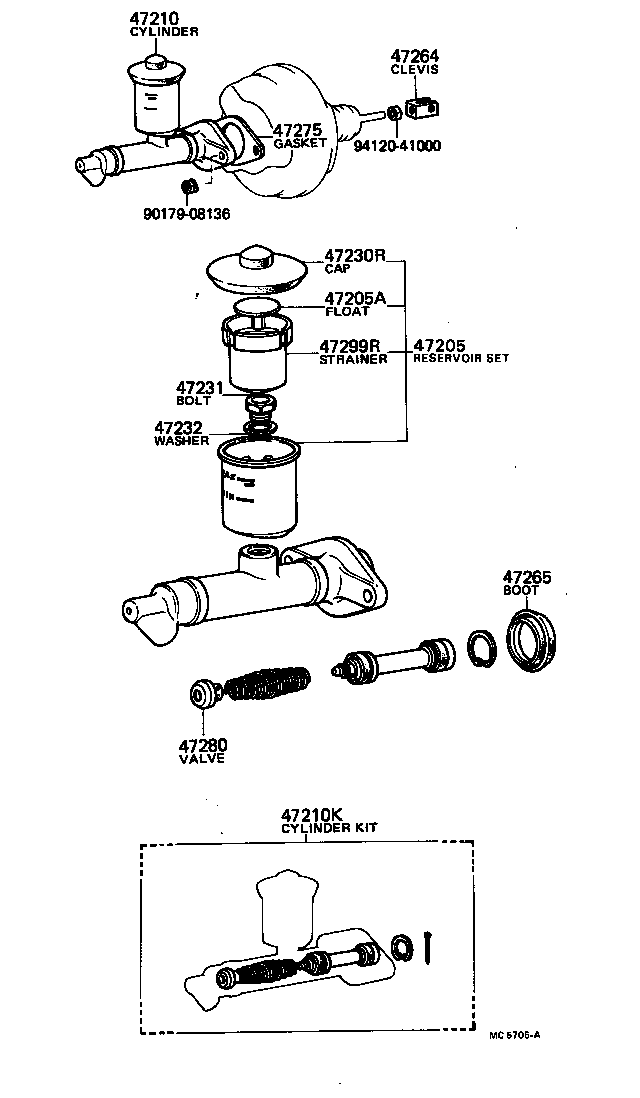 04471-26020 CYLINDER KIT, BRAKE MASTER product image