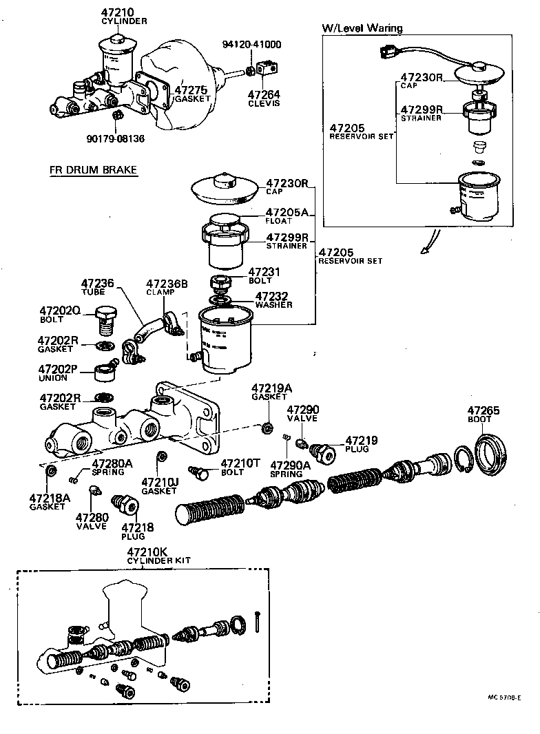 04471-26020 CYLINDER KIT, BRAKE MASTER product image