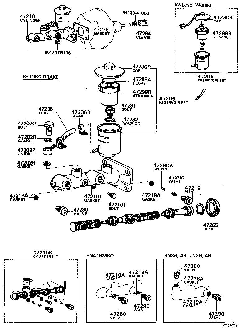 04471-26020 CYLINDER KIT, BRAKE MASTER product image