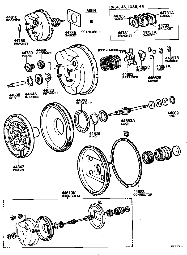44610-35110 BOOSTER ASSY, BRAKE product image