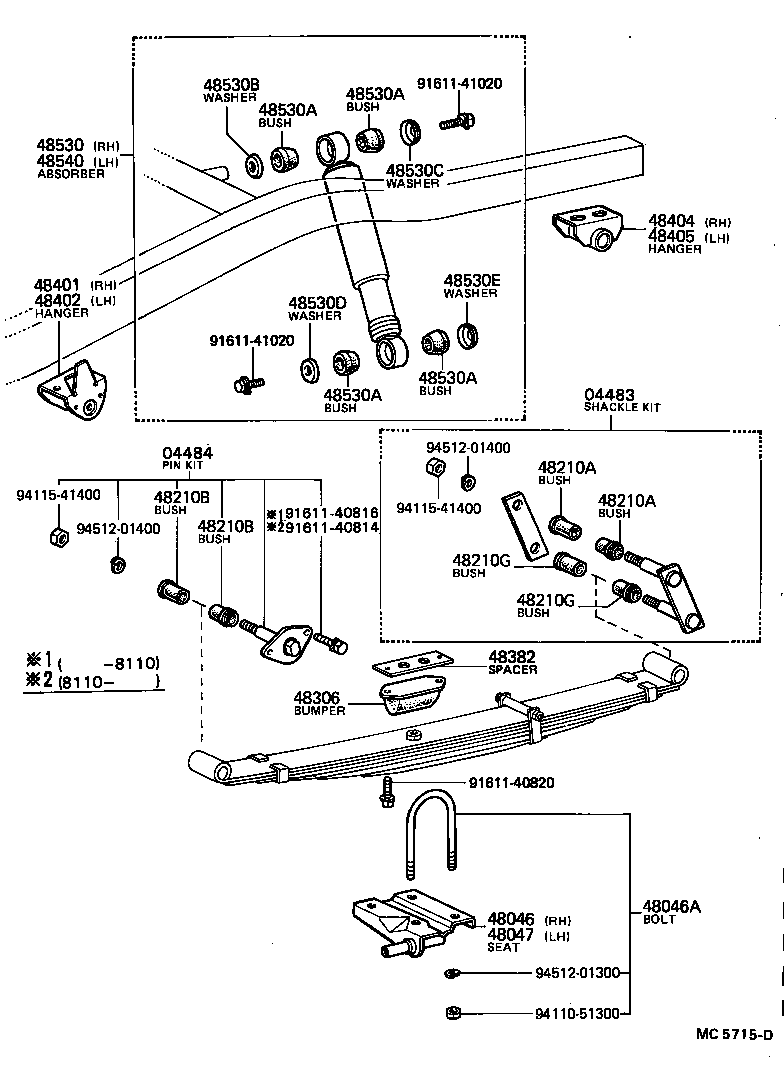 48215-35250 LEAF, REAR SPRING, NO.5 product image