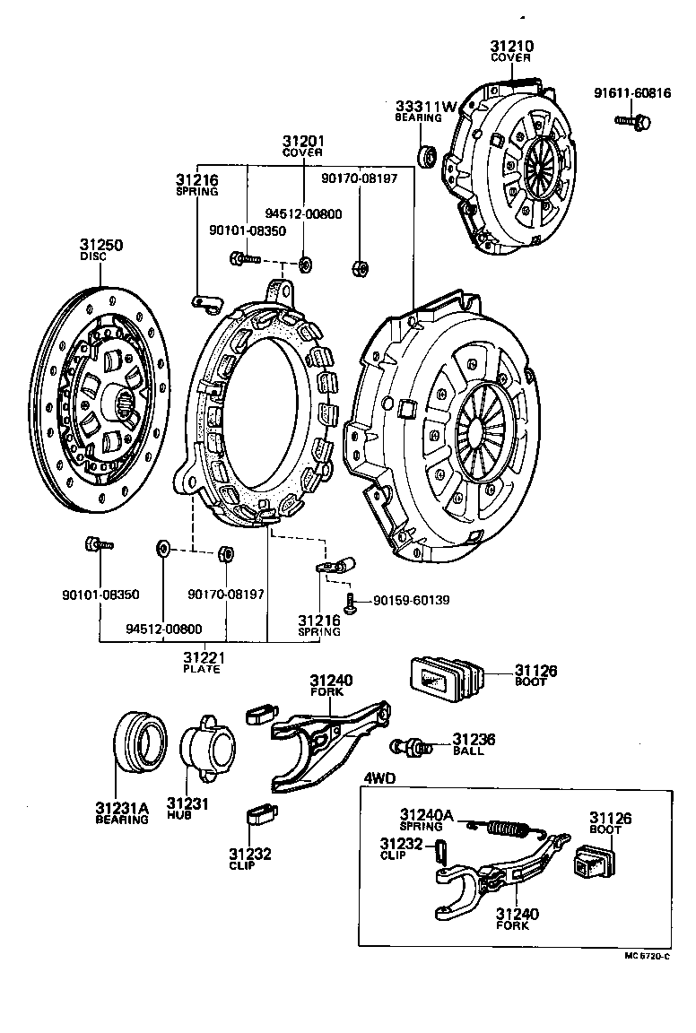 31240-35012 FORK ASSY, CLUTCH RELEASE product image