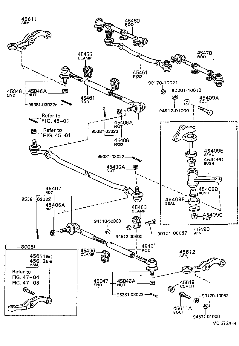 94110-40800 NUT(FOR STEERING DAMPER) product image
