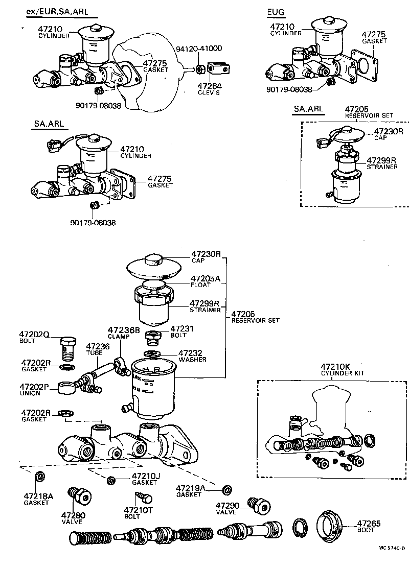 47202-20180 RESERVOIR SET, BRAKE MASTER CYLINDER(FOR REAR SIDE) product image