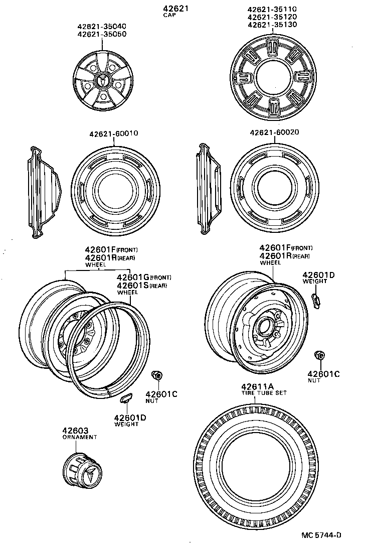 42601-35142 WHEEL, DISC (FOR FRONT) product image