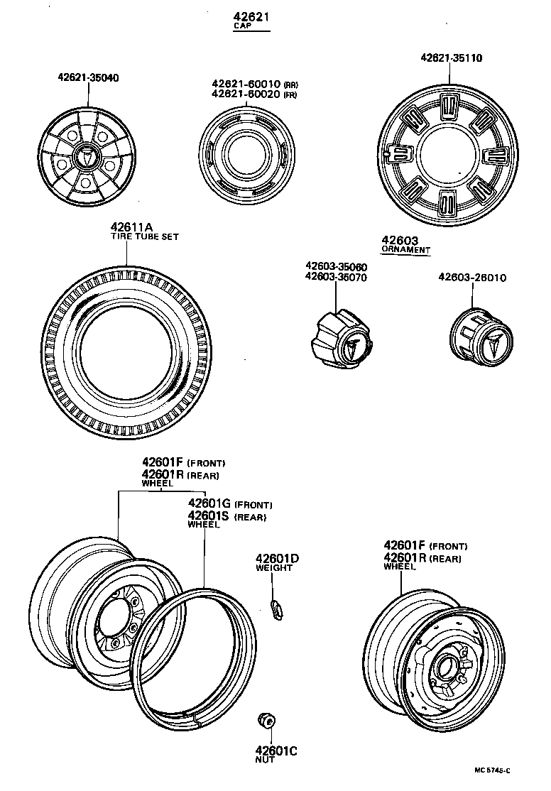 42601-35280 WHEEL, DISC (FOR FRONT) product image