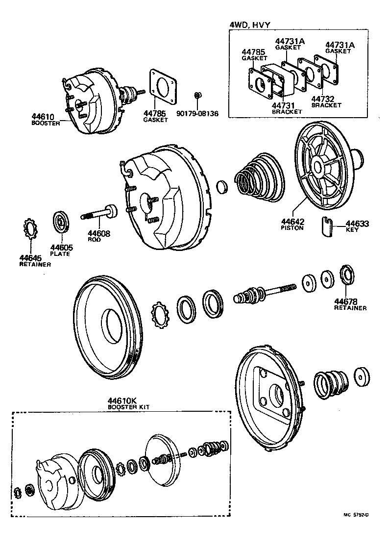 Toyota 44704-35020 RESERVOIR SUB-ASSY, VACUUM