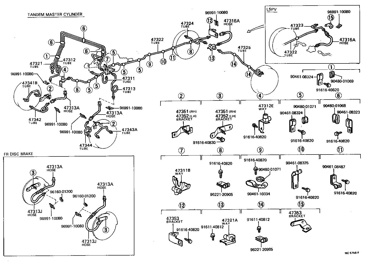 47311-35270 TUBE, FRONT BRAKE, NO.1 product image