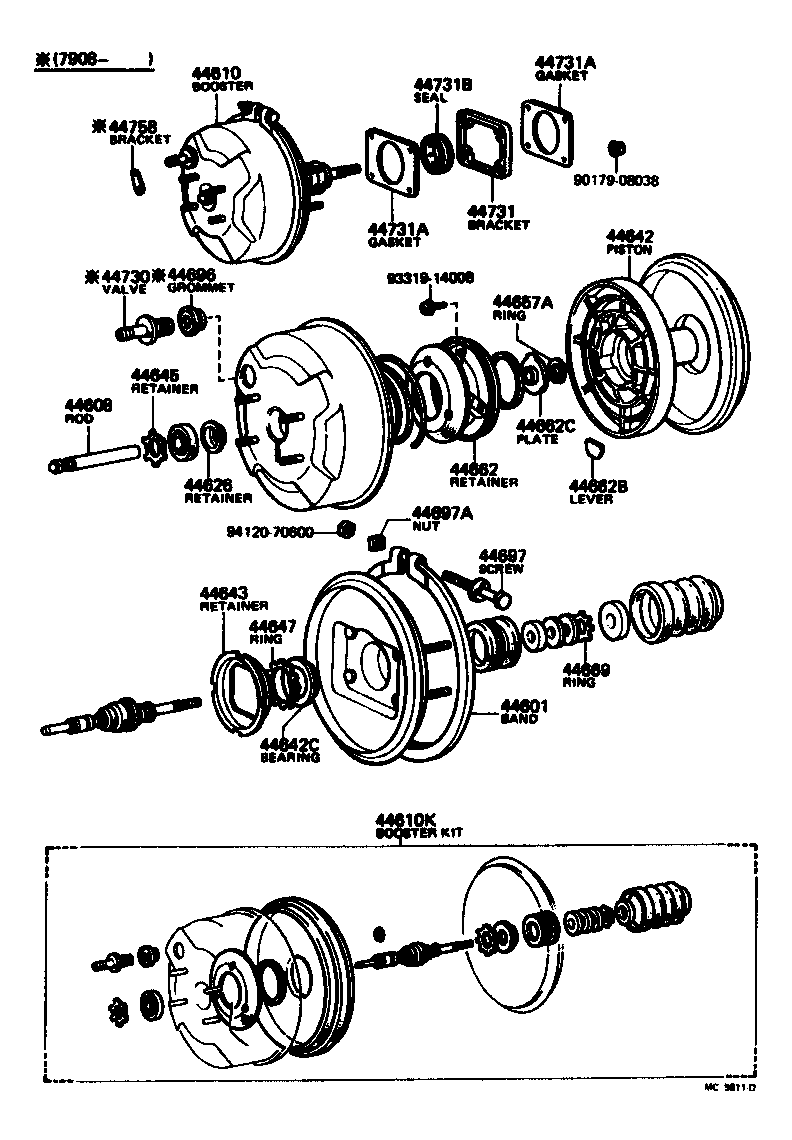 Toyota 44610-20460 BOOSTER ASSY, BRAKE
