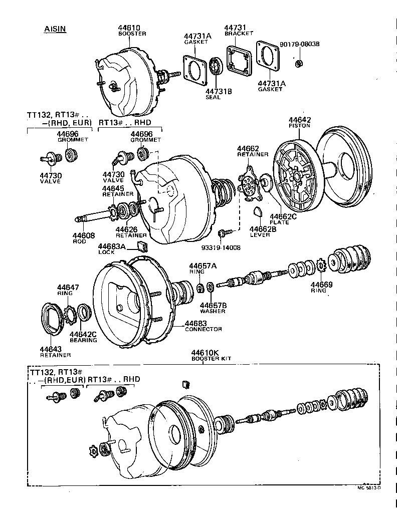 04443-20230 BOOSTER KIT, BRAKE product image