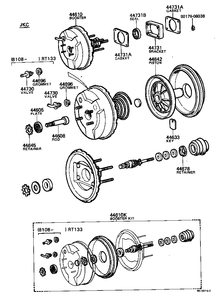 04443-20230 BOOSTER KIT, BRAKE product image