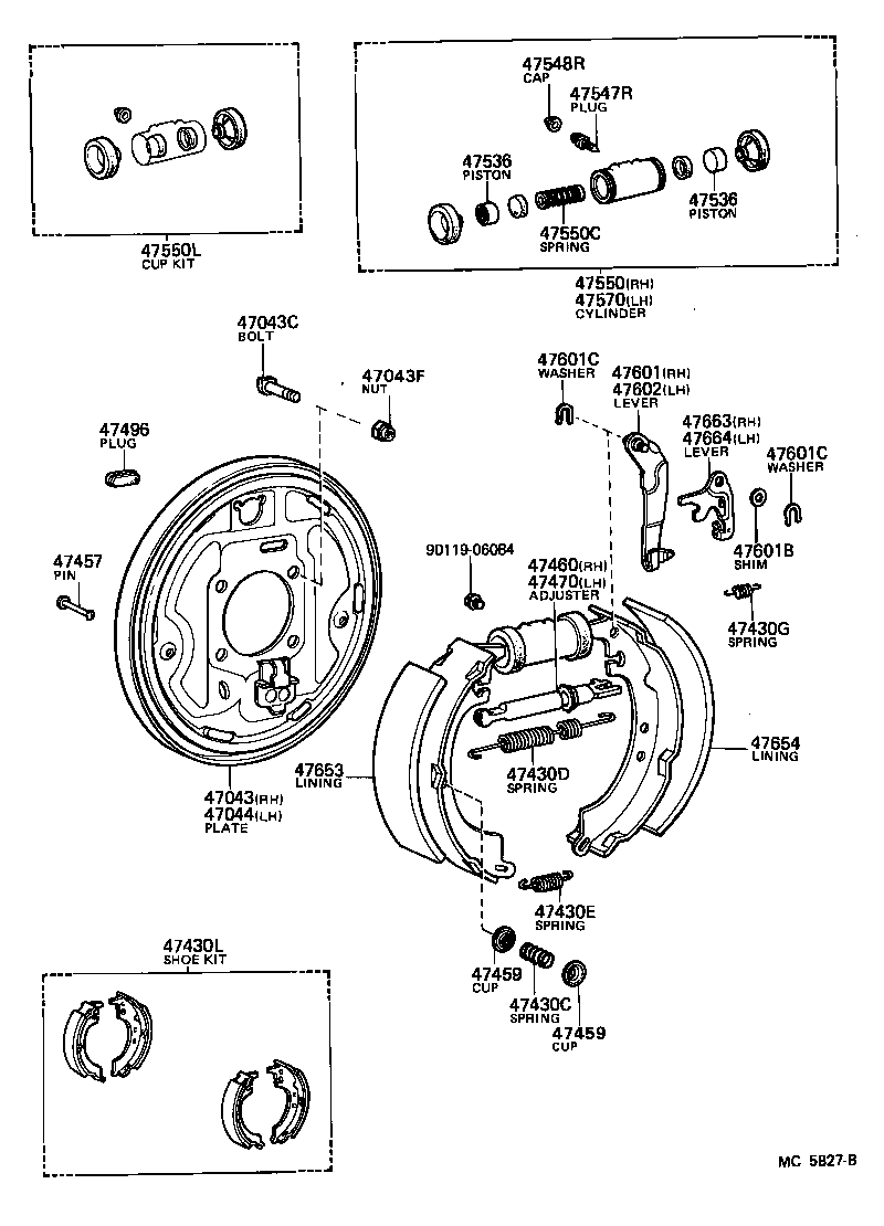 04495-22030 SHOE KIT, REAR BRAKE product image